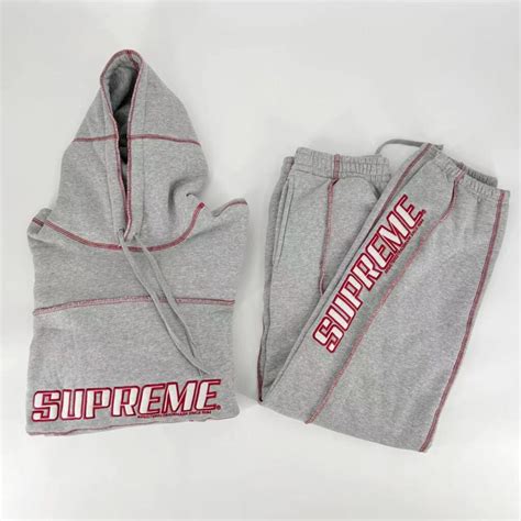 grey supreme tracksuit